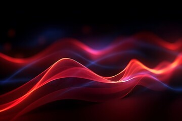Obraz premium abstract futuristic background with red glowing neon moving high speed wave lines and bokeh lights. Data transfer concept Fantastic wallpaper, Ai, Generative AI