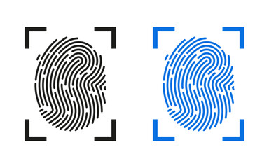 fingerprint touch id vector design