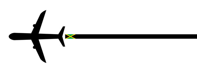 jamaica plane icon vector illustration. isolated on white background - obrazy, fototapety, plakaty