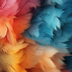 Abstract colorful background with wool and feather textures . High quality illustration