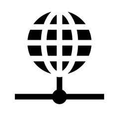 ネットワーク、インターネットを表す塗りつぶしスタイルのアイコン