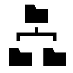 ネットワーク、インターネットを表す塗りつぶしスタイルのアイコン