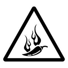 Spicy Symbol Sign, Vector Illustration, Isolate On White Background Label. EPS10