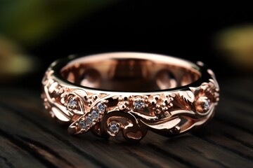 luxurious designer ring jewel photography for couple ceremony generative ai