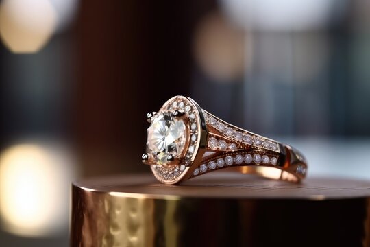 royal and designer ceremony ring photography for couple special event generative ai