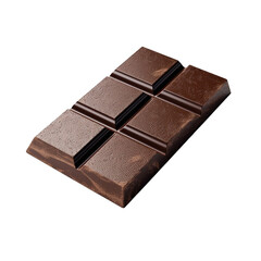 Piece of chocolate isolated on transparent background