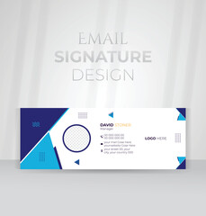 Professionally designed email signature template. vector style.