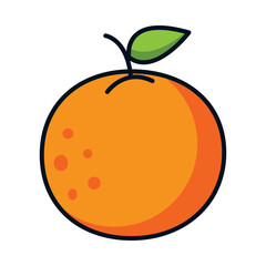 Orange fruit icon vector modern stylish for design and print
