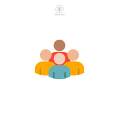 Group of People icon symbol vector illustration isolated on white background