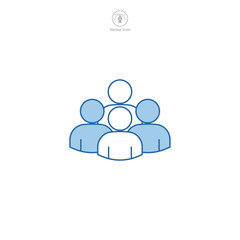 Group of People icon symbol vector illustration isolated on white background