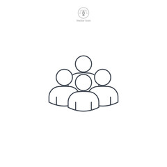 Group of People icon symbol vector illustration isolated on white background