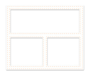 photo frame with stich design for scrapbooking