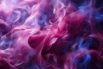 Texture of pink and blue smoke on a black background