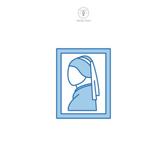 Artwork painting icon symbol vector illustration isolated on white background