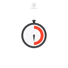 Time icon symbol vector illustration isolated on white background