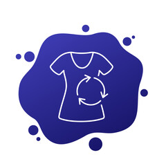 Sustainable fashion line icon, vector