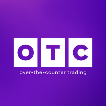 OTC over-the-counter trading banner design, vector