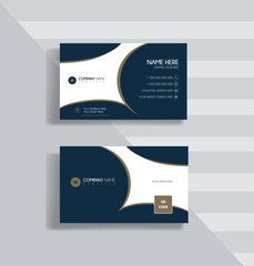 Elegant and modern dark color double sided business card template