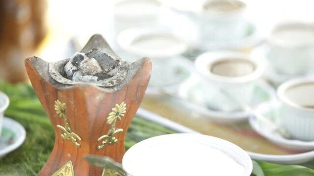 Eritrean woman during a coffee ceremony  Asmara Eritrea