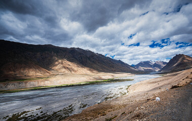 Image of Spiti, where the tranquil sky meets the drowsy hill, there the real meets the reel. Here sacred river meets the sand, where you and I want to land. 
Nikon Z6 II | NIKKOR Z 17-28MM F/2.8