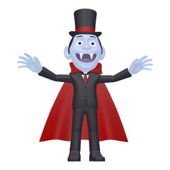 ハロウィンのイラスト素材　キャラクター　ドラキュラ（1_4）