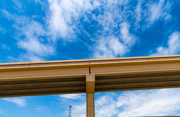 road junction. flyover architecture of transport system. bridge overpass on highway. structural overpass in perspective. overpass structure of bridge. structural roadway. Traffic overpass
