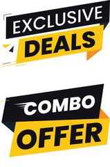 Fototapeta premium Vector combo offers design-lebels