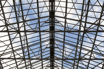 Glass ceiling inside a Parisian building