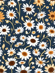 Adorable flowers seamless patterns