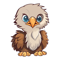 Fototapeta premium eagle cartoon character cute
