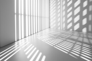 Obraz premium Room with long light bulb on the wall in black and white color Generative AI