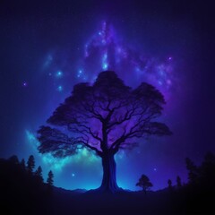 Obraz na płótnie Canvas silhouette of a tree