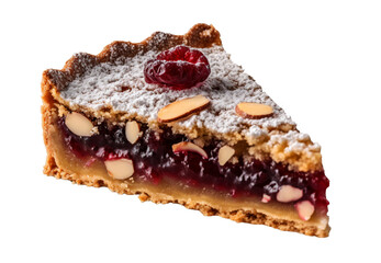 Linzertorte Cake on transparent background. Generative AI.