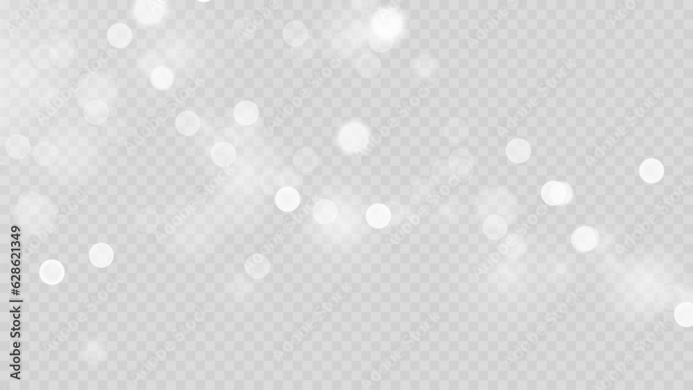 Wall mural golden dust light png. christmas glowing bokeh confetti and sparkle overlay texture for your design.