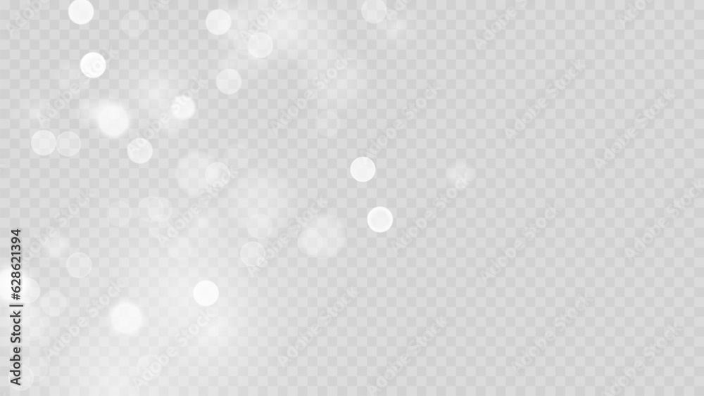 Wall mural golden dust light png. christmas glowing bokeh confetti and sparkle overlay texture for your design.