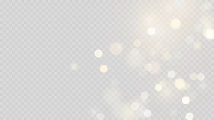 Foto auf Leinwand Golden dust light png. Christmas glowing bokeh confetti and sparkle overlay texture for your design. Stock royalty free vector illustration. PNG  © Vector light Studio
