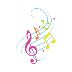 Obraz premium Musical Notes Illustration
