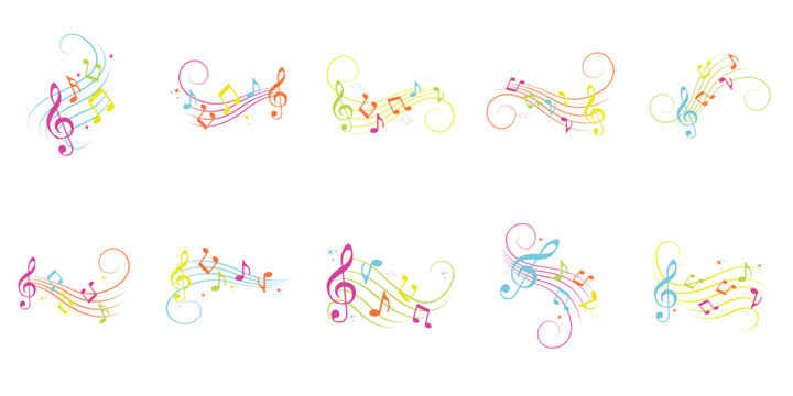 Musical Notes Illustration Set