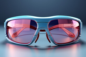 blue futuristic sunglass