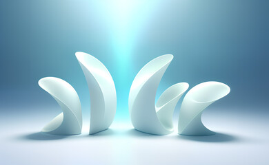 Obraz premium Podium, stage pedestal or platform for Product presentation, mock up, show cosmetic product, Abstract scene background. Generative AI