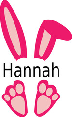 Bunny Name Frame SVG SVG vector cut file for cricut and silhouette png jpg