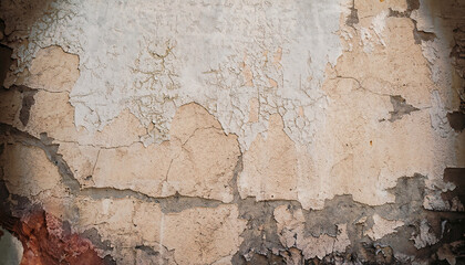 Vintage and grungy wall background or texture featuring cracks that add character and depth to the surface. The weathered appearance creates a nostalgic and artistic vibe, making it an excellent choic
