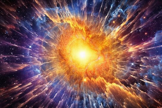 an image of an exploding star in space