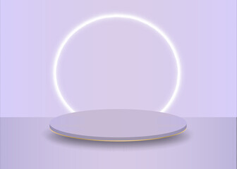 3d blue podium. Background abstract Vector geometric forms.