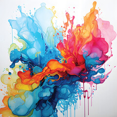 Abstract painting,fun stroke,dry painting,splash,watercolor.GenerativeAI.

