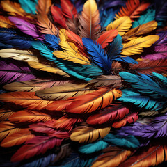 colorful feathers background