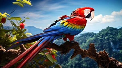 Jungle's Gem: Scarlet Macaw in Exotic Splendor"