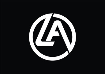 Initial monogram letter LA logo Design vector Template. LA Letter Logo Design. 

