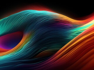 color flow series. abstract composition of liquid flow of digital paint on the subject, music, imagination and creativity