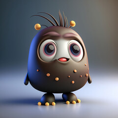 Cute little 3D monster avatar. 
